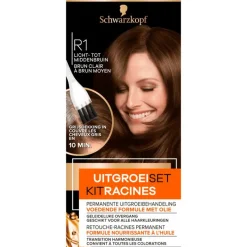 New Schwarzkopf Permanent Color Uitgroeiset R1 Licht - Middenbruin