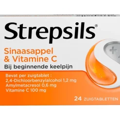 Outlet Strepsils Sinaasappel & Vitamine C Zuigtabletten 24 Stuks