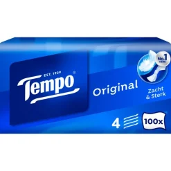 Discount Tempo Original Box 4 Laags Zakdoekjes 100 stuks