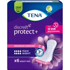 Discount Tena Discreet Maxi Night 6 stuks