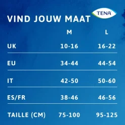 Outlet Tena Silhouette Plus High Waist Wegwerpbroekjes Crème L 8 stuks