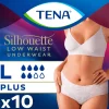 Hot Tena Silhouette Plus Wegwerp Broekjes Wit Low Waist L 10 stuks