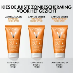 Hot Vichy Capital Soleil Dry Touch Zonnecrème Gezicht SPF30 50 ML