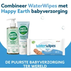 Best Waterwipes Billendoekjes Plasticvrij Gevoelige Huid Voordeeldoos 12x60 stuks