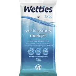 Clearance Wetties To Go Verfrissingsdoekjes 15 stuks