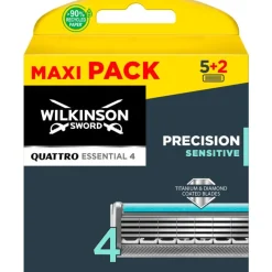 Sale Wilkinson Sword Quattro Titanium Sensitive Scheermesjes 5+2 gratis